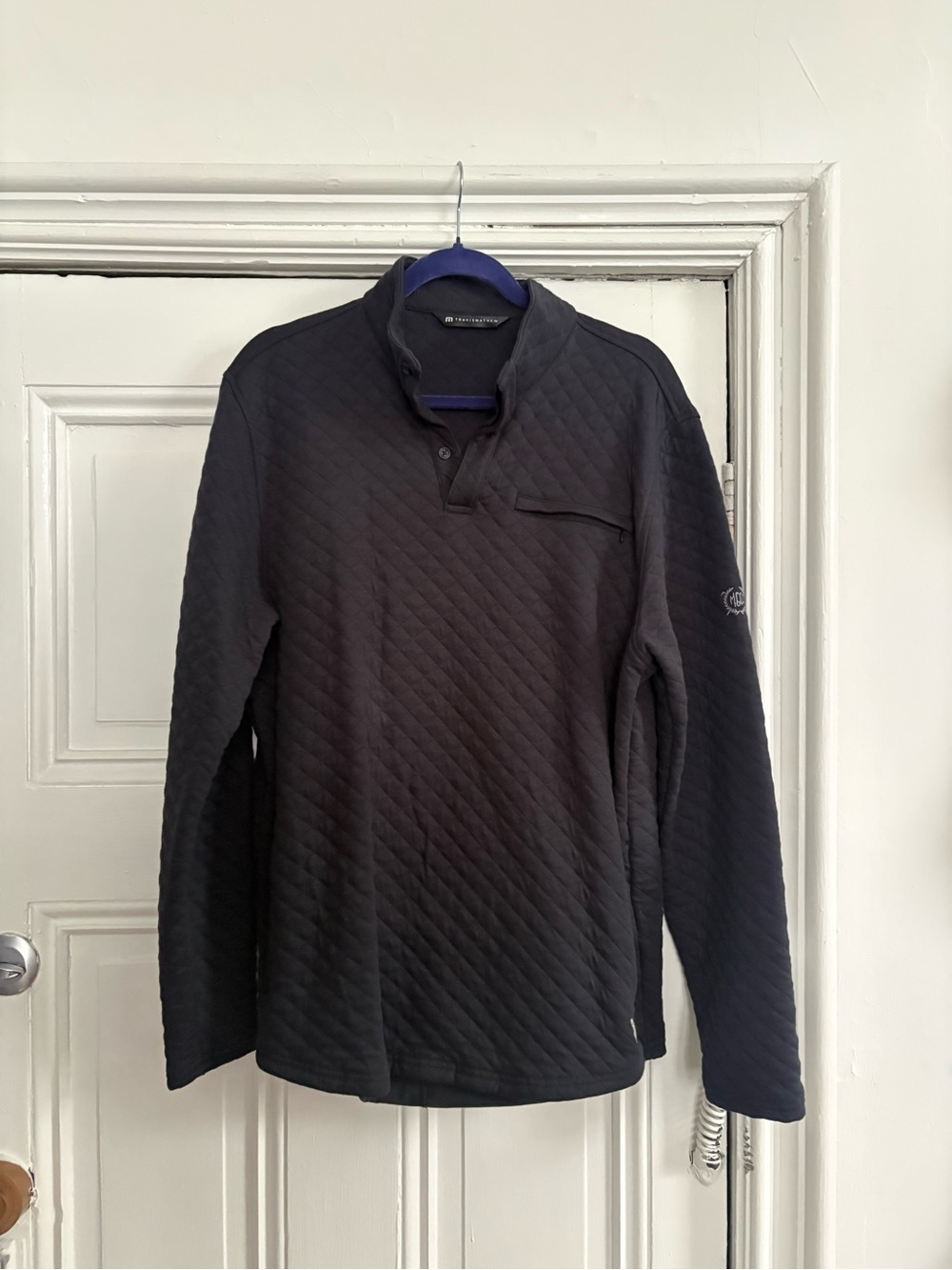 Travis Mathew Men's Quilted Pullover - Black